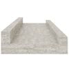 vidaXL Wall Shelves 2 pcs Concrete Gray 15.7"x3.5"x1.2"