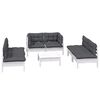 vidaXL Garden Lounge Set White and Anthracite