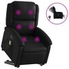 vidaXL Electric Stand Up Massage Recliner Chair Black