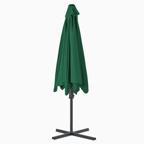 vidaXL Garden Parasol Green Polyester and steel Large Rotatable
