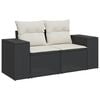vidaXL Garden Sofa Set Black, Cream white