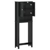 vidaXL Over-the-Toilet Storage Black Solid pine wood, engineered wood, metal