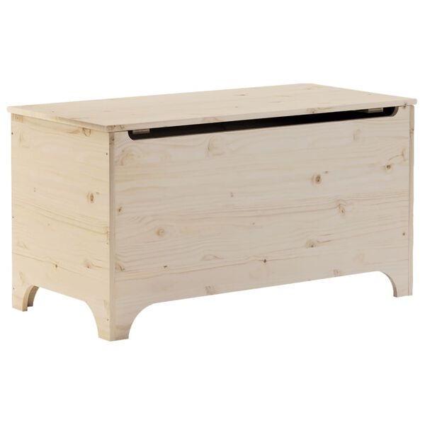 vidaXL Storage Box Natural Wood Solid Pine Wood Storage Box Rectangular