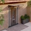 vidaXL Door Canopy Black Polycarbonate, ABS, Aluminum 60.0 x 35.4 in