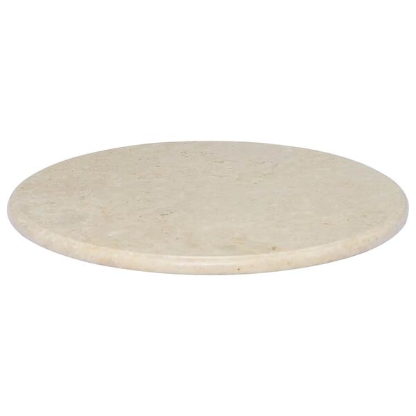 vidaXL Table Top Cream Marble 23.6 x 1.0 in Durable Table Top