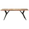 vidaXL Dining Table Mixed Color Solid Reclaimed Wood Large Industrial
