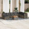 vidaXL Garden Sofa Set Grey PE rattan Large Modular Garden Sofa Set