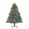 vidaXL Artificial Christmas Tree with 300 LEDs Green 94.49 in