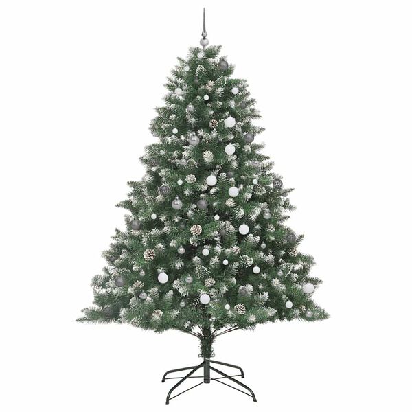vidaXL Artificial Christmas Tree with 300 LEDs Green 94.49 in