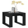 vidaXL Side Table Black Engineered wood 19.7x19.7x13.8 in Side Table