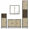 vidaXL Bathroom Furniture Set Sonoma Oak Engineered Wood, Metal
