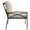 vidaXL Patio Chair Set of 2 Black and Sand