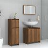 vidaXL Bathroom Furniture Set Brown oak Engineered wood Medium