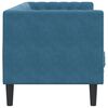 vidaXL Chesterfield Sofa with Bolsters 3-Seater Blue Velvet