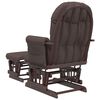 vidaXL Glider Chair With Stool Brown Solid Rubber Wood Standard