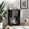 vidaXL Book Cabinet Black Solid pine wood Compact Book Cabinet