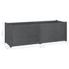 vidaXL Garden Planter Grey Solid pinewood 59.1 in x 19.7 in x 19.7 in