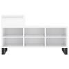 vidaXL Shoe Cabinet High gloss white Engineered wood, metal Shoe Cabinet