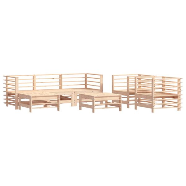 vidaXL Garden Lounge Set Natural wood Solid pine wood Large Modular