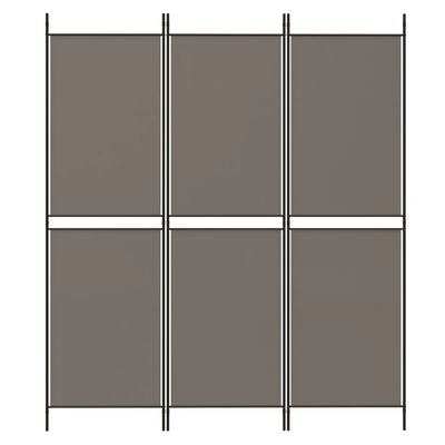 vidaXL 3-Panel Room Divider Anthracite 59.1"x86.6" Fabric