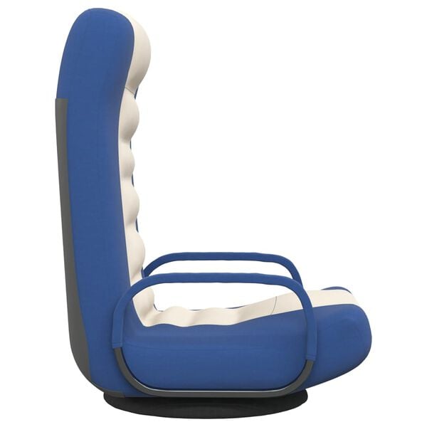 vidaXL Floor Chair Blue and cream Fabric (100% polyester), metal, foam