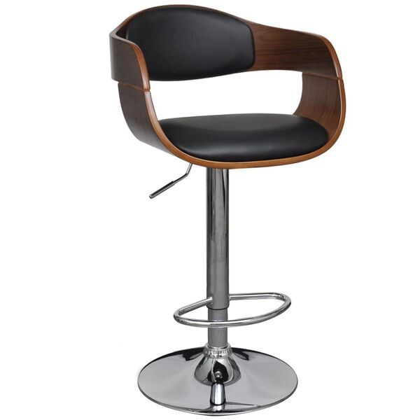 vidaXL Bar Stool Black and Brown