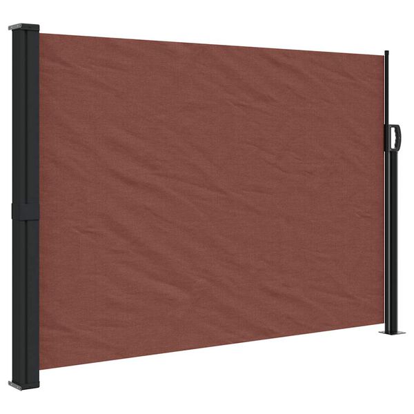 vidaXL Retractable Side Awning Brown
