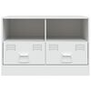 vidaXL TV Cabinet Set of 2 White Cold-rolled steel Medium TV Cabinet