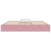 vidaXL Ottoman Bed Pink Velvet, Metal, Plywood, Engineered Wood Full