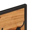 vidaXL Wall Coat Rack Natural wood and black