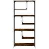 vidaXL Bookcase Smoked Oak 31.9"x14.2"x69.3" Engineered Wood