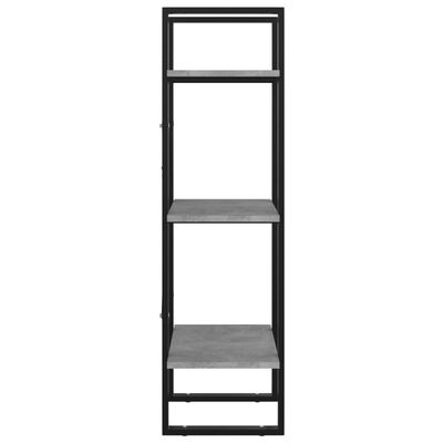vidaXL 3-Tier Book Cabinet Concrete Gray 15.7"x11.8"x41.3" Engineered Wood