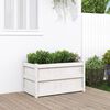 vidaXL Garden Planter White Solid pine wood 35.4x19.7x19.7 in