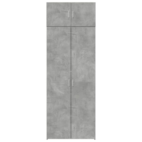 vidaXL Storage Cabinet Concrete Grey Engineered Wood Tall