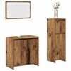 vidaXL Bathroom Furniture Set Old Wood Engineered Wood, Glass Standard