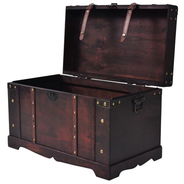 vidaXL Chest Brown Wood and Engineered wood Large Portable Chest