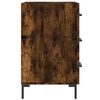 vidaXL Bedside Cabinet Smoked Oak Engineered wood, iron 15.7x15.7x26.0 in