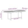 vidaXL Garden Table Grey with a grey wash finish Solid acacia wood