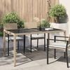 vidaXL Garden Table Beige and Black