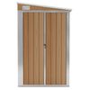 vidaXL Garden Shed Brown with wood look Galvanized steel, metal