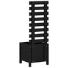 vidaXL Garden Planter Black Solid Pine Wood Large Planters