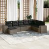 vidaXL Garden Sofa Set Adjustable Feet 8-Piece Garden Sofa Set Rectangular