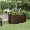 vidaXL Garden Raised Bed Brown Powder-coated steel 59.8x31.5x26.8 in