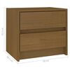 vidaXL Bedside Cabinet Honey Brown 15.7"x12"x14" Solid Wood Pine