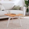 vidaXL Table Top Natural Beech Solid Beech Wood 19.7 x 19.7 in