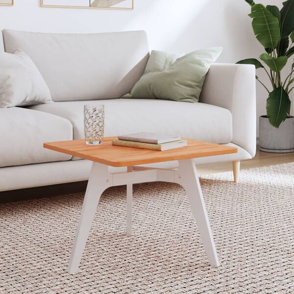 vidaXL Table Top Natural Beech Solid Beech Wood 19.7 x 19.7 in