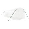 vidaXL Greenhouse White Polyethylene, Galvanized Steel Large Collapsible
