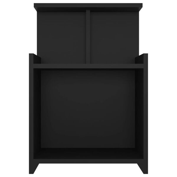 vidaXL Bed Cabinet Black Engineered wood Medium Bedside Table