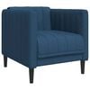 vidaXL 3 Piece Sofa Set Blue Fabric