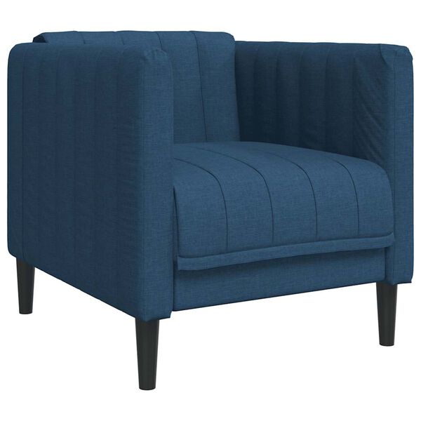 vidaXL 3 Piece Sofa Set Blue Fabric